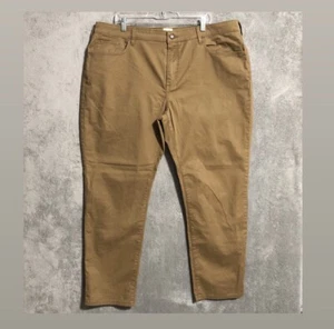 Pantaloni chino uomo Flint And Tinder atletici taglio affusolato cachi marrone 40x30 - Foto 1 di 13