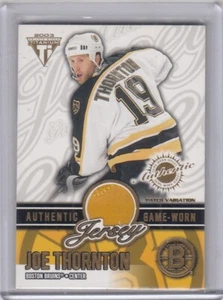 2002-03 Titanium Jerseys Patches #5 Joe Thornton 29/240 - Picture 1 of 2