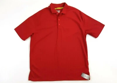 Zorrel Mens Polo Size Medium Short Sleeve Technicore Performance Red Shirt NWT - Image 1 of 4