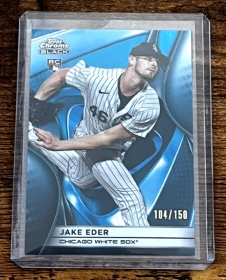 2025 Topps Chrome Black Jake Eder Blue RC /150 - Image 1 of 2