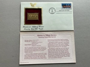 1997 Women in Military Service Golden Replicas Of United States Stamps 22k - Bild 1 von 1