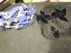 VINTAGE LADIES HATS SAYS MISS SALLY VICTOR BLUE BLACK LACE SHOWS WEAR  ESTATE