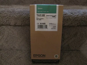 Cartucho de tinta verde Epson T653B genuino OEM # Pro 4900 - Imagen 1 de 4