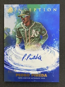 Pedro Pineda - 2021 Bowman Inception Primordial Prospects BLUE AUTO - SP SN /75 - Picture 1 of 2