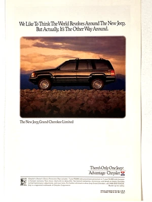 Jeep Grand Cherokee Limited 1992 anuncio impreso 4x4 World Revolves Foto 1 de 2