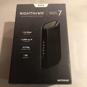 NETGEAR Nighthawk Dual-Band WiFi 7 Router (RS90-100NAS) Used - Photo 1/20