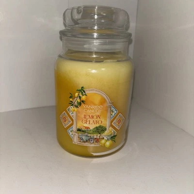 Yankee Candle Lemon Gelato 22oz Original Single Wick Large Jar Candle New - Image 1 of 3