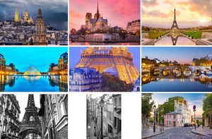 Postkarten Paris: Fotos Bilder Souvenirs Eiffelturm Montmatre Sacre-Coeur - Picture 1 of 10