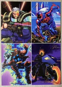 MARVEL ANNUAL FLAIR ‘94 CARD SET #1-150, POWERBLAST CHASE #1-18, PROMO, FLEER,NM - Picture 1 of 23