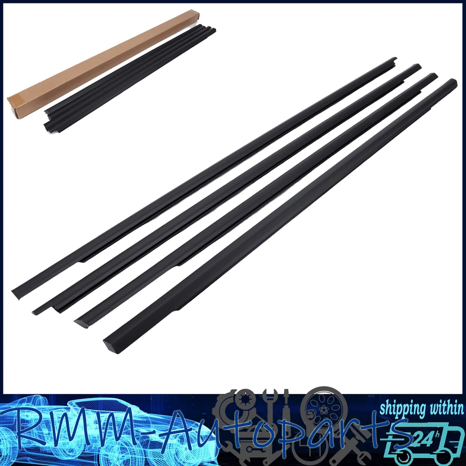 4x Outer Weatherstrip Window Sealing Strip For 2001-07 Nissan X-Trail 2.0L 2.5L - image 1 of 4