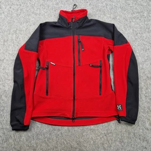 Giacca donna Haglöfs taglia UK 12 rossa nera antivento Polartec pile outdoor - Foto 1 di 12