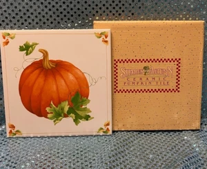 Azulejo de calabaza de cerámica Avon Shades of Autumn DE COLECCIÓN 1984 - NUEVO EN CAJA - Imagen 1 de 1