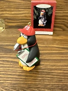 Hallmark Keepsake Penguin Cool Coach Commemorative Dated 1993 NIB DMG Vintage - Picture 1 of 9