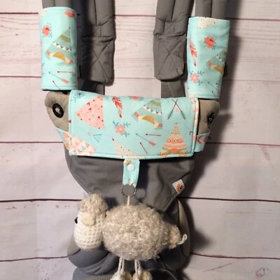 Babador de baba para dentição feito à mão boho perfeito para Ergo 360 Manduca Lillebaby - Imagem 1 de 4