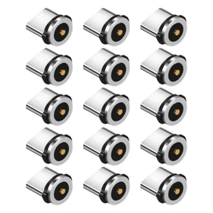 15 Pcs Magnetic Charging Cable Quick Adapter Head Right Angle Usb - Picture 1 of 12