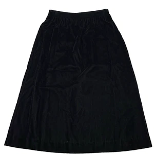 Vintage 90er Koret schwarz Samt elastische Taille A-Linie Maxirock hergestellt in den USA 28x31 M? - Bild 1 von 10