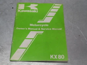 KAWASAKI OWNERS OWNER'S SERVICE MANUAL KX80 KX 80 E1 F1 1983 83 - Picture 1 of 2