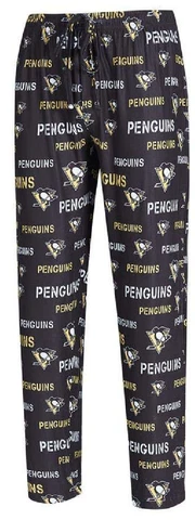 Pittsburgh Penguins Men’s Black Midfield Synthetic Pajama Pants Cover