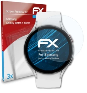 atFoliX 3x Protecteur d'écran pour Samsung Galaxy Watch 5 40mm clair - Photo 1 sur 9