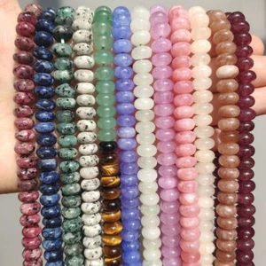 Jade Chakra Perlen Natur Lose Rondelle Stein Halskette Schmuck Fundstücke Accessoire - Bild 1 von 32