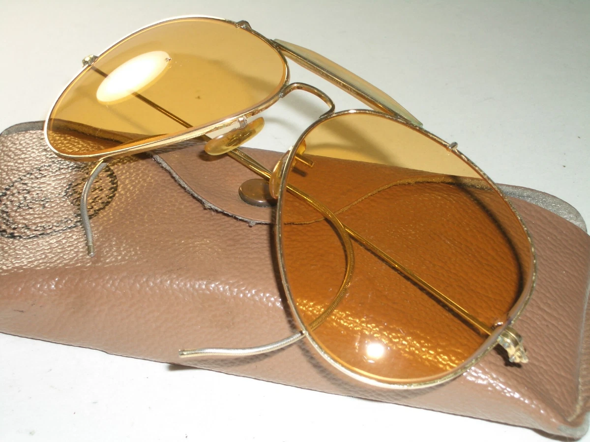 Ray-Ban AmberMatic サングラス 62MM VINTAGE B&L RAY-BAN BLACK AMBERMATIC OUTDOORSMAN II AVIATOR