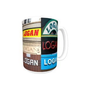 Taza/taza de café LOGAN con el nombre en fotos de letrero reales - Imagen 1 de 3