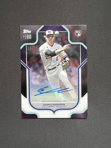 2023 Topps x J-Rod Show Out Collection Gunnar Henderson Auto #38-A Purple /75 RC