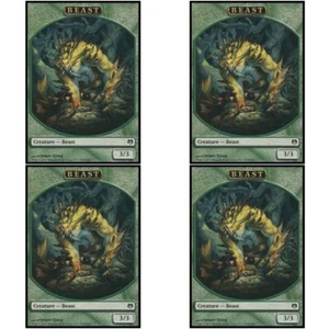4 x BEAST TOKEN NM Heroes vs Monsters MTG Token - Com - Picture 1 of 1