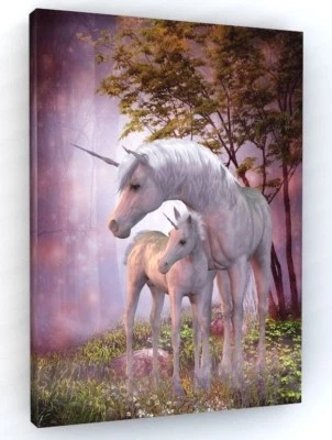 UNICORN CANVAS PICTURE PRINT WALL ART - Image 1 of 4