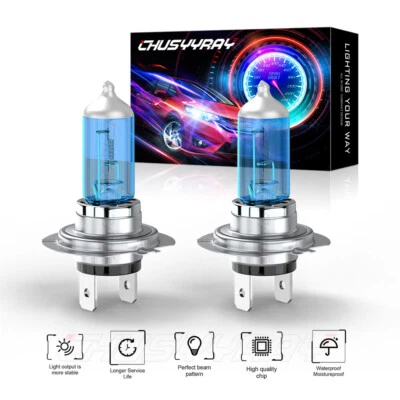 Par de faros halógenos H7 6000K aptos para Kawasaki Ninja 650R 2006-2011 650 2012-2019 Foto 1 de 4