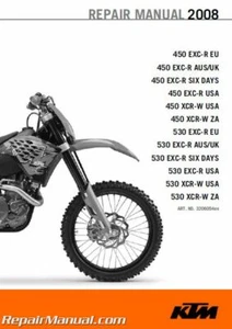 2008 KTM 450 530 EXC-R XCR-W Motorcycle Repair Manual - Picture 1 of 1