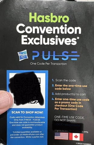 SSCC Hasbro Exclusives QR Code SDCC 2023  Chuckles Deadpool￼ toys code Cover
