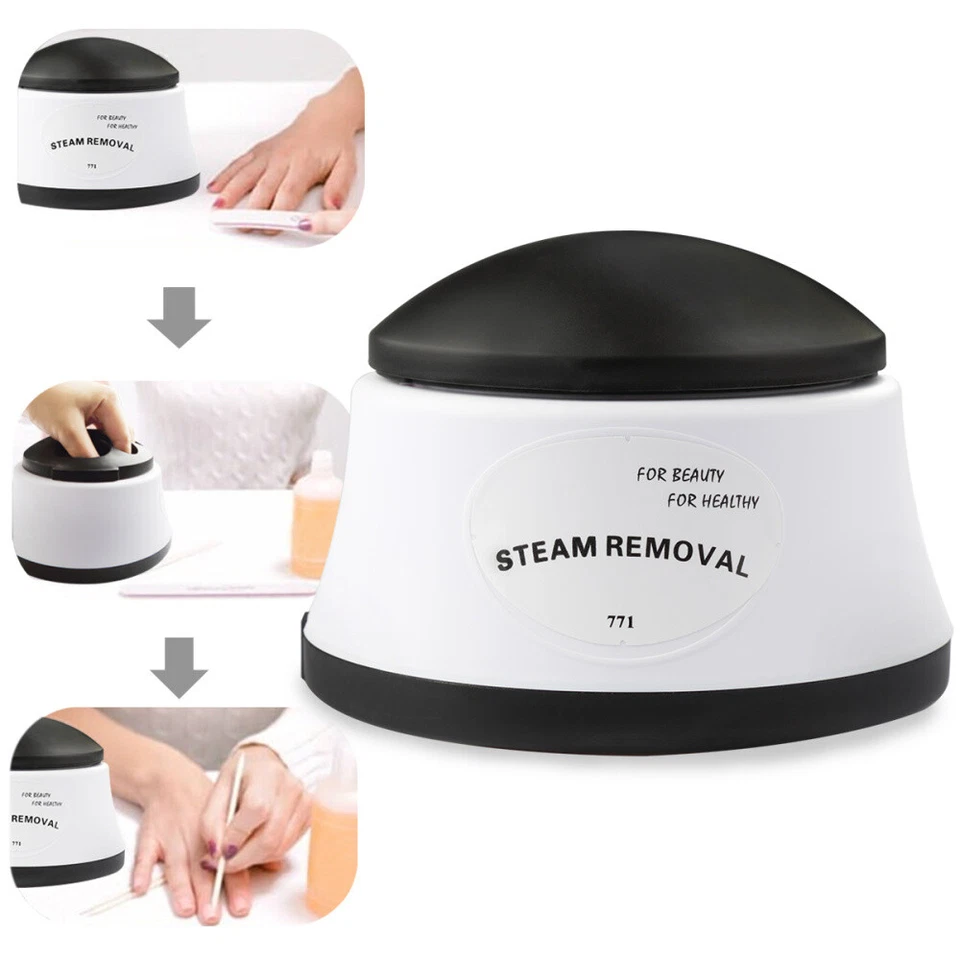 Herramientas eléctricas portátiles para vapor de uñas de uso doméstico removedor de esmalte de uñas gel UV uñas Foto 1 de 4