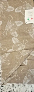 NIDO Decorative Throw with French Bulldog Pups w/Bones 51" x 67" - Picture 1 of 2