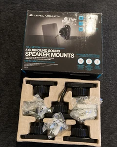Level Mount by Elexa Surround Sound Full Motion Speaker Mounts-Box of 5 - Picture 1 of 4