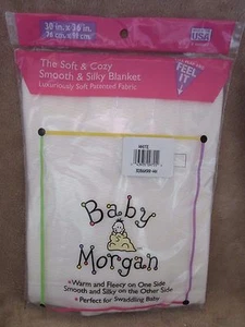 Vintage (Original) Baby Morgan White Ultimate Receiving Blanket - Picture 1 of 2