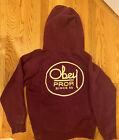 Obey Prop. Propaganda Hoodie Sweatshirt Maroon Adult Size Small