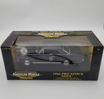American Muscle 1966 Pro Stock Nova 1:18 Scale New Black L.E. 1/2500 36673 - Image 1 of 4