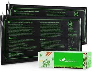 MET Certified 2 PK Seedling Heat Mat, Seedfactor Waterproof Durable Germination - Picture 1 of 8