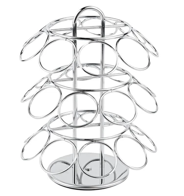 Keurig K-Cup Holder Carousel Silver Chrome 27 Pods Spinning Stand EUC - Image 1 of 4