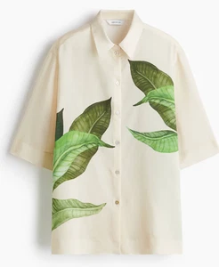 Blusa Camisa H&M Edición Limitada Verano 25 Hoja Hawaiana Estampada 2XL Agotada - Imagen 1 de 12