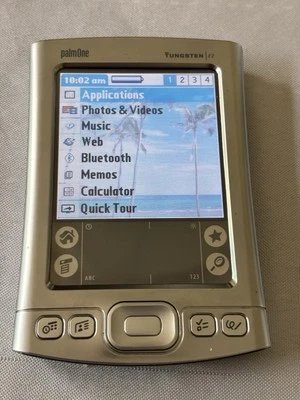 Vtg Tungsten E2, Palm One Bundle, Tested Works, incudes Ac Charger, Case, Stylus - Image 1 of 4