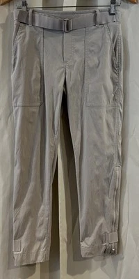 Athleta Trekkie Belted Pant Women’s 2P Birch Gray Hiking Lightweight - Image 1 of 4