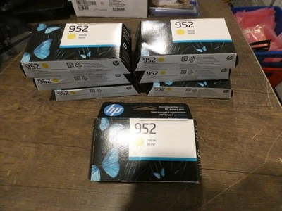 Cartucho de tinta original amarillo HP 952 diciembre 2026 nuevo/sellado (lote de 7) Foto 1 de 4