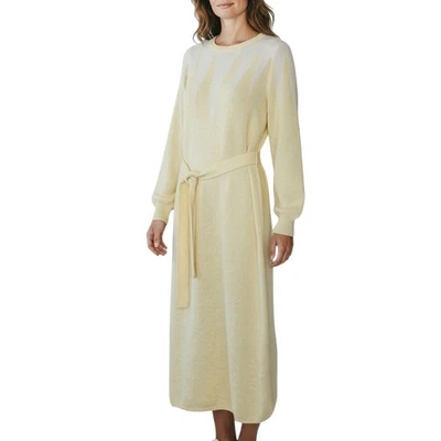 Vestido Vintage John Richard Christina Grant Amarillo Angora Tejido Años 80 70 Cinturón M Foto 1 de 4