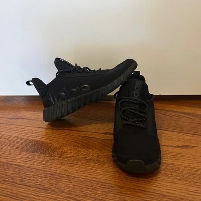 Adidas Youth Kids Kaptir 3.0 Running Athletic Black Sneakers Tennis Shoes Size 4 - Image 1 of 4