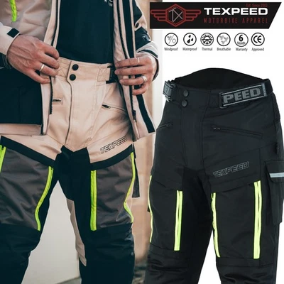 Motorcycle Motorbike Trousers Waterproof Cordura With CE Biker Armour Protection - Image 1 of 4