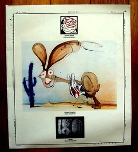 Nike Air 180 1991 zapatos póster folleto anuncio impreso con arte de Ralph Steadman - Imagen 1 de 5