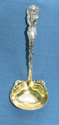 Cucharón crema lavado oro patrón Luis XV Whiting Manufacturing 1891 Foto 1 de 4