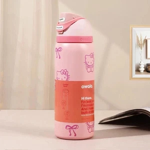 Owala x Hello Kitty 24oz FreeSip Trinkflasche Rosa Rosenquarz, Edelstahl, - Bild 1 von 1